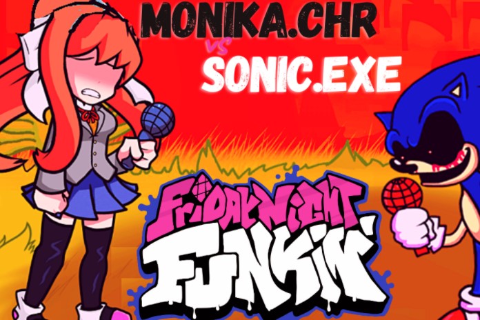 FNF: Monika.Chr Vs Sonic.Exe Game Play Online For Free